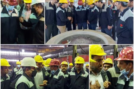 بازدید مدیرعامل ذوب آهن اصفهان از خط تولید و تعمیرات بخش های نورد و کوره بلند