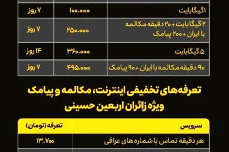 پیشنهادهای ویژه رومینگ ایرانسل برای اربعین حسینی