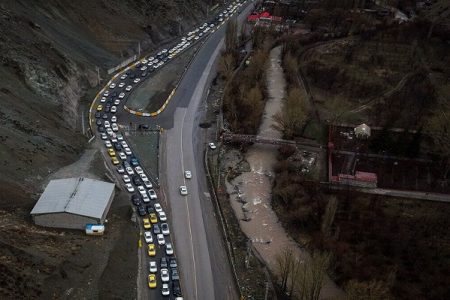 ترافیک سنگین در جاده کندوان