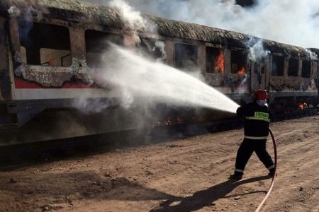 ماجرای آتش‌سوزی قطار هشتگرد تهران چه بود+جزئیات