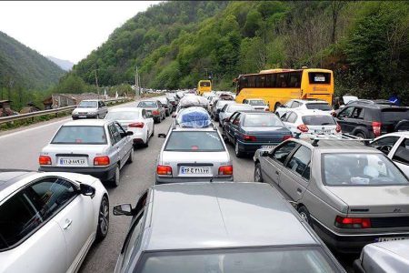 ترافیک سنگین در جاده چالوس، آزادراه شمال و هراز