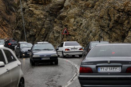 ترافیک در این جاده شمالی همچنان سنگین است