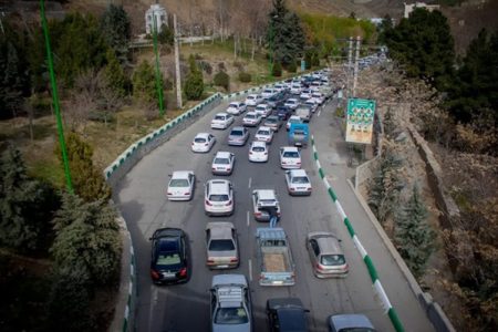 ترافیک در این حدفاصل آزادراه تهران شمال سنگین شد