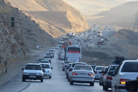 آغاز تردد دو طرفه با ترافیک سنگین در جاده چالوس