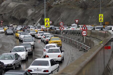 ترافیک در این محدوده آزادراه تهران شمال سنگین شد