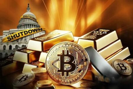 سقوط قیمت بیت‌کوین و اتریوم با تعطیلی دولت آمریکا