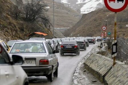 هشدار به رانندگان: ترافیک در جاده چالوس و هراز سنگین شد