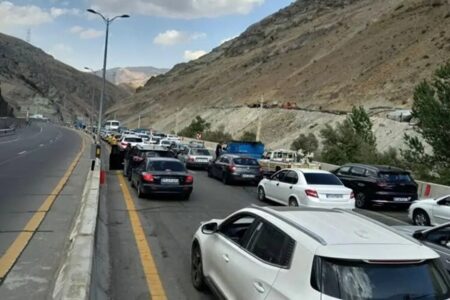 ترافیک سنگین در این محدوده جاده هراز