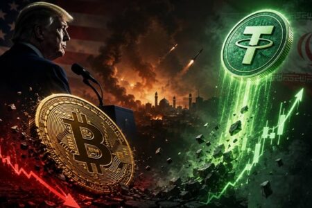سقوط بیت‌کوین و صعود تتر؛ کریپتو زیر تنش ایران و آمریکا